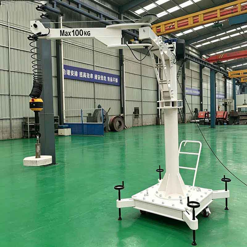 Portable articulated jib crane Portable articulated jib crane
