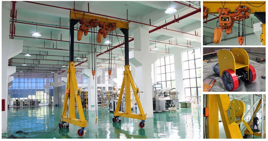 Portable Gantry Crane with Electric Hoist Portable Gantry Crane with Electric Hoist