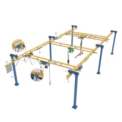 Upphängd monorail kran